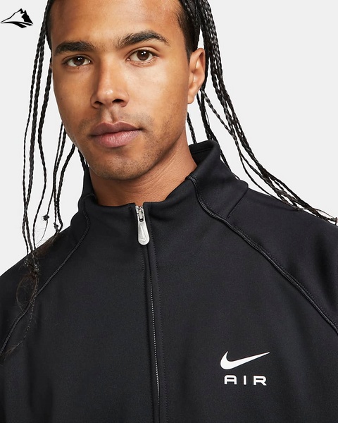 Бомбер чоловічий Nike Air Men's Poly-Knit Jacket, чорний, M DQ4221-010 фото