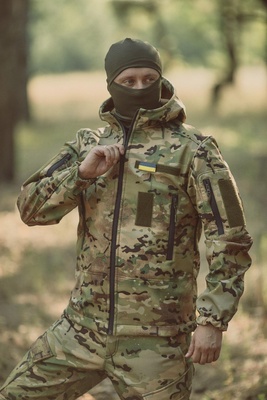Зимова військова куртка Soft Shel (софтшел), S, Мультикам FS1364715 фото