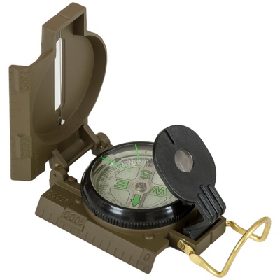 Компас Highlander Heavy Duty Folding Compass, оливковий, універсальний SVA929611 фото