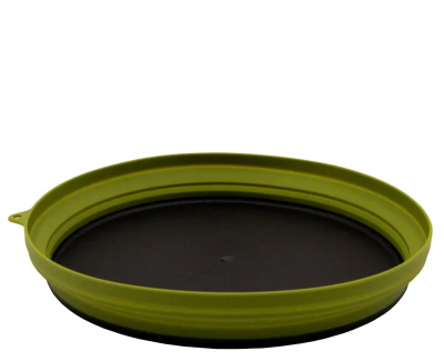 Тарелка Tramp силиконовая плоская с пластиковым дном, оливковый, 1070 МL SS27955 фото