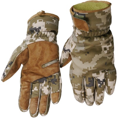 Тактичні зимові рукавиці Softshell, піксель, S 1603 фото