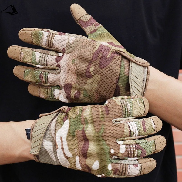 Літні тактичні рукавиці iTouch, мультикам, M 1605 фото