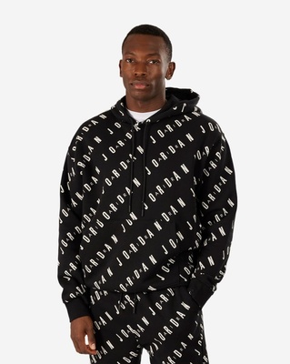 Бомбер чоловічий Jordan Essentials Aop Fleece Pullover, чорний, M DV7640-010 фото
