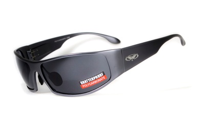Очки защитные Global Vision BAD-ASS-1 GunMetal (gray) серые в темной металлической оправе 1БЕД1-ГМ20 фото