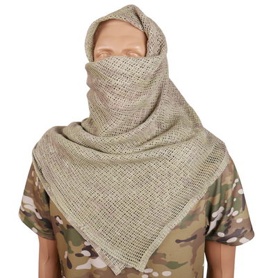 Маскировочный шарф-сетка 1,10х1м, мультикам, универсальный. 1223 фото