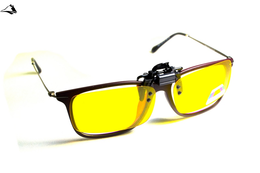 Поляризационная накладка на очки (черная) 0ПОЛН фото