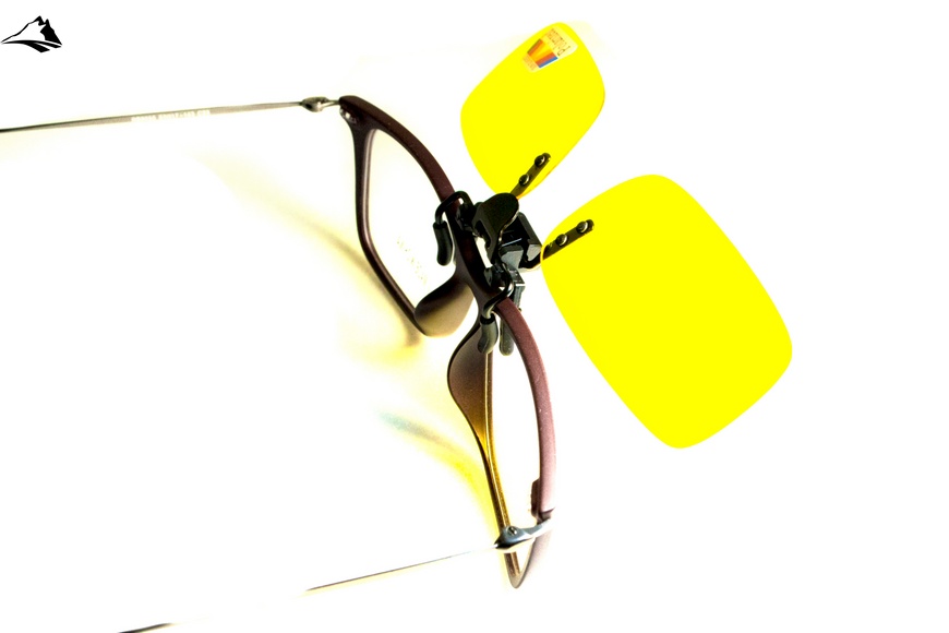 Поляризационная накладка на очки (черная) 0ПОЛН фото