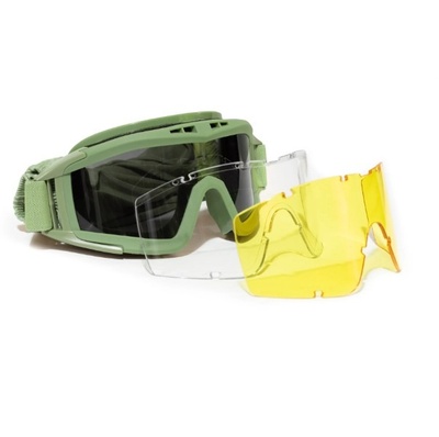 Захисні тактичні окуляри-маска Daisy зі змінним склом, оливковий, універсальний 7040 фото