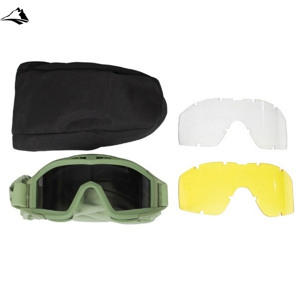 Захисні тактичні окуляри-маска Daisy зі змінним склом, оливковий, універсальний 7040 фото