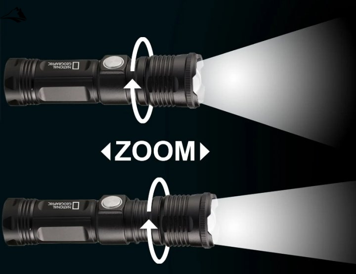 Ліхтар National Geographic Iluminos Led Zoom Flashlight 1000 lm (9082400) SVA930143 фото