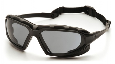 Очки защитные с уплотнителем Pyramex Highlander-PLUS (gray) Anti-Fog, черные 2ХАИЛ-20П фото