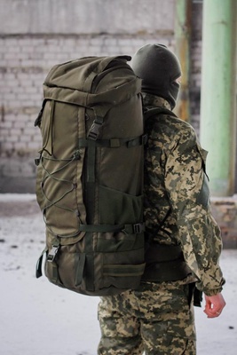 Тактичний рюкзак, 75Л, Олива FS1794812 фото