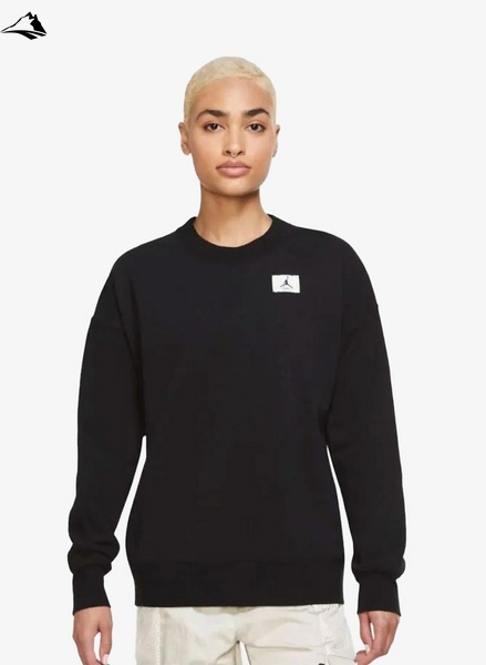 Кофта женские Jordan Fleece Crew Sweatshirt, черный, M DM5189-010 фото