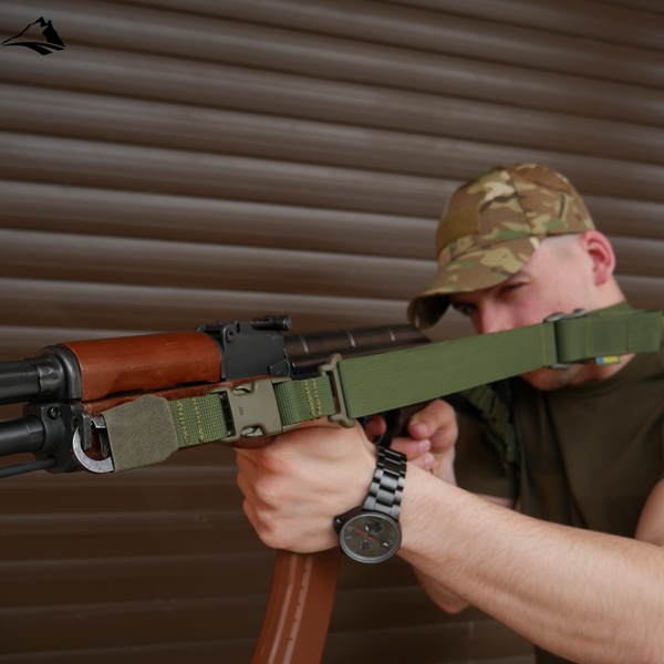 Ремень 2-точечный Kiborg Gun Sling G-2 с пряжкой быстрой регулировки Triple-X, хаки, универсальный 8030 фото