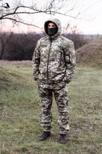 Зимние военные штаны Soft Shel (софтшел), 44, Пиксель FS1368309 фото