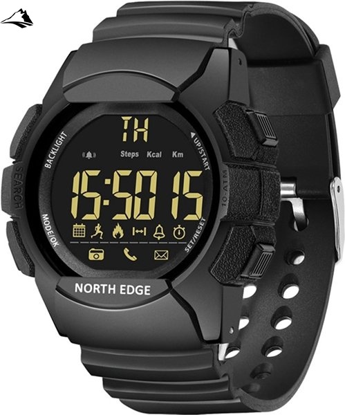 Часы North Edge Combo 10 Bar, черные, универсальные SS25402 фото