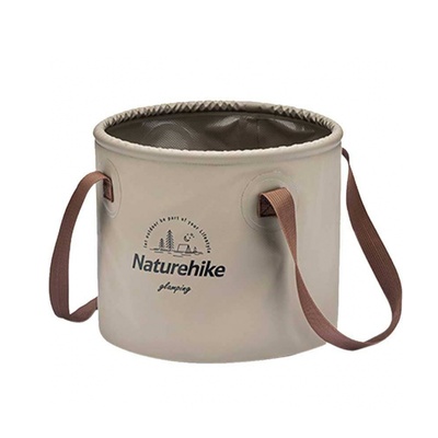Відро складне Naturehike Round bucket PVC 10 л NH20SJ040 Light Coffee VG6927595764619 фото
