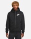 Кофта мужская Nike Sportswear Hybrid Full-Zip Fleece Hoodie, черный, M DO7228-010 фото 1