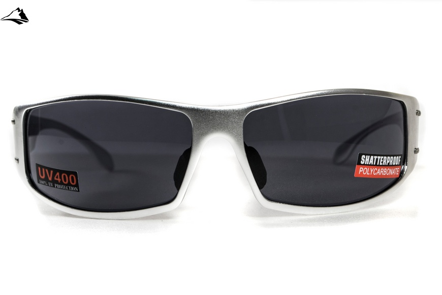 Очки защитные Global Vision Bad-Ass-2 Silver (gray), серые в серебристой металлической оправе 1БЕД2-СМ20 фото