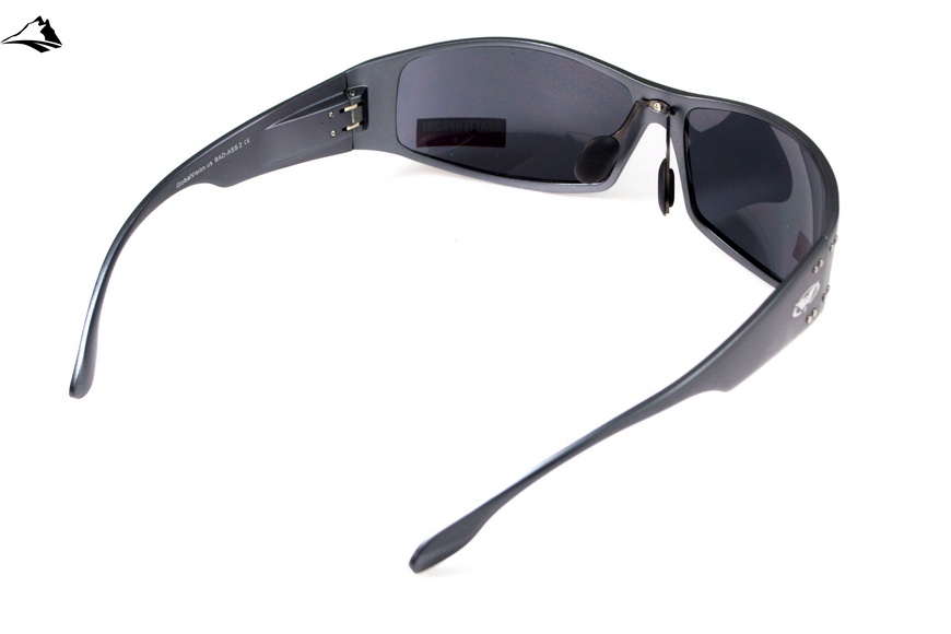 Очки защитные Global Vision Bad-Ass-2 GunMetal (gray), серые в темной металлической оправе 1БЕД2-ГМ20 фото