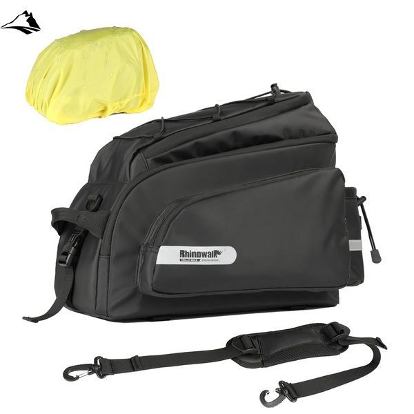 Велосумка на багажник із тримачем для фляги Rhinowalk Multifunctional 17л RK19666 Black VGRW172 фото