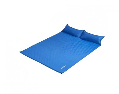 Килимок надувний двомісний з подушкою Naturehike 185*130 NH18Q010-D peacock blue VG6927595728116 фото