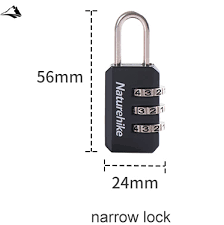 Міні-замок з кодом Naturehike Travel lock NH20SJ002 Black VG6927595742709 фото