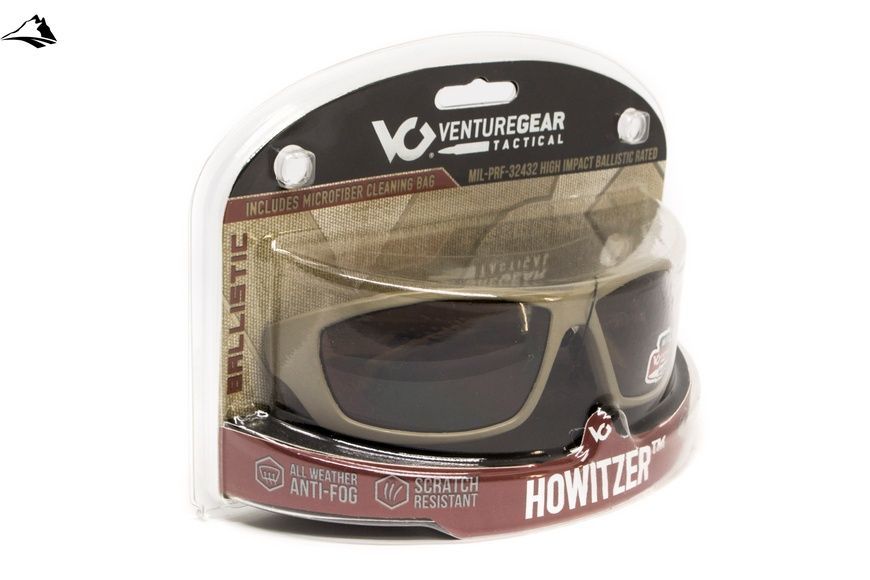 Захисні окуляри Venture Gear Tactical Howitzer Black (forest gray) Anti-Fog, чорно-зелені в чорній оправі VG-HOWIBK-FGR1 фото