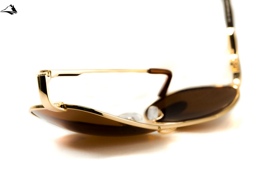 Окуляри поляризаційні BluWater AirForce Gold Polarized (brown), коричневі лінзи в золотистій оправі 4ЭИРФ-ЗМ50П фото