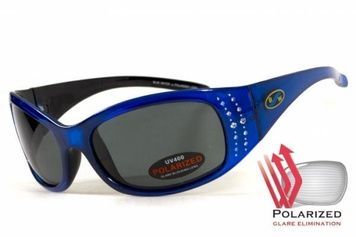 Окуляри поляризаційні BluWater Biscayene Blue Polarized (gray) чорні 4БИСК-Г20П фото