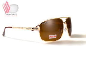 Окуляри поляризаційні BluWater Navigator-2 Polarized (brown), коричневі в золотистій оправі 4НАВИ2-ЗМ50П фото