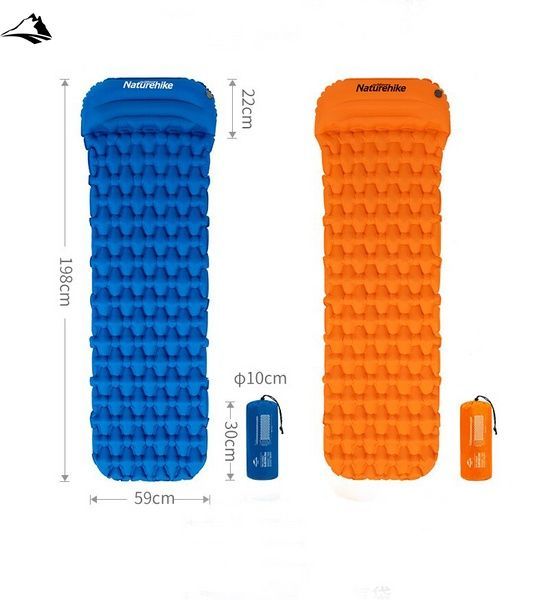 Надувний матрац з подушкою Naturehike FC-12 NH19Z012-P orange VG6927595735701 фото