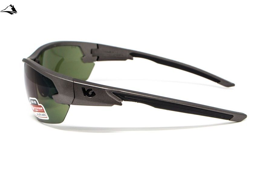Захисні окуляри Venture Gear Tactical Semtex 2.0 Gun Metal (forest gray) Anti-Fog, чорно-зелені в оправі кольору "темний металік" VG-SEMGM-FGR1 фото
