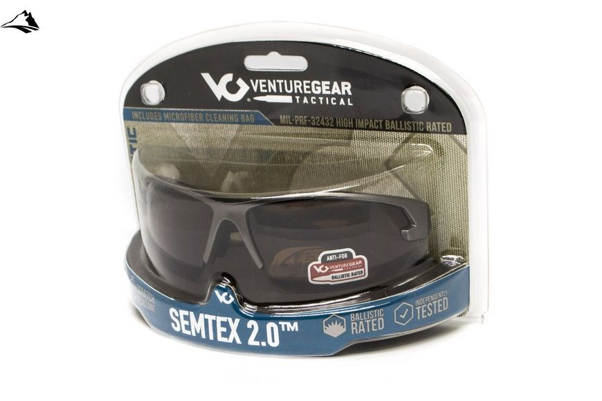 Захисні окуляри Venture Gear Tactical Semtex 2.0 Gun Metal (forest gray) Anti-Fog, чорно-зелені в оправі кольору "темний металік" VG-SEMGM-FGR1 фото