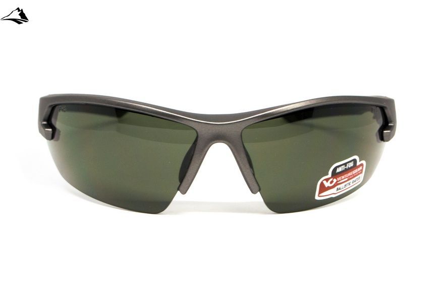 Захисні окуляри Venture Gear Tactical Semtex 2.0 Gun Metal (forest gray) Anti-Fog, чорно-зелені в оправі кольору "темний металік" VG-SEMGM-FGR1 фото
