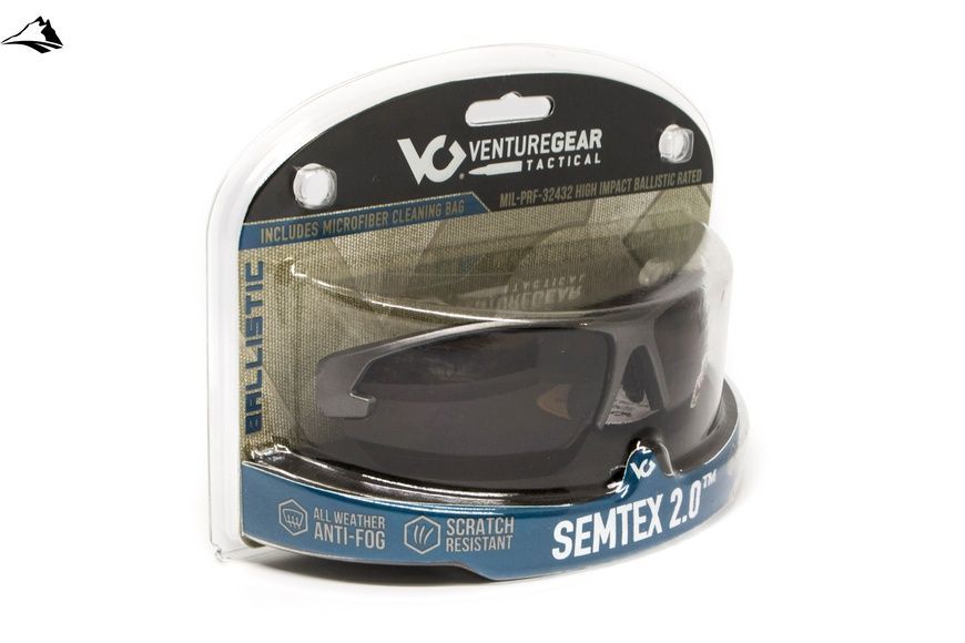 Захисні окуляри Venture Gear Tactical Semtex 2.0 Gun Metal (forest gray) Anti-Fog, чорно-зелені в оправі кольору "темний металік" VG-SEMGM-FGR1 фото