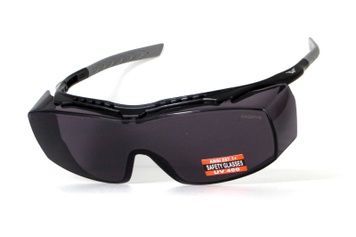 Окуляри захисні Global Vision Eyesolates (smoke), чорні 1EYESOL-GR фото