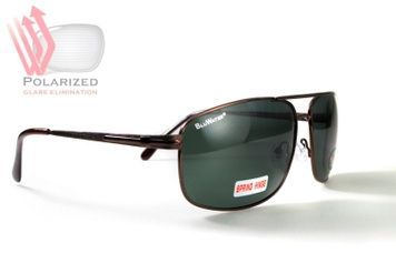 Окуляри поляризаційні BluWater Navigator-2 Polarized (green), зелені в металевій оправі 4НАВИ2-БМ40П фото