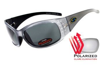 Окуляри поляризаційні BluWater Biscayene Silver Polarized (gray) чорні 4БИСК-C20П фото