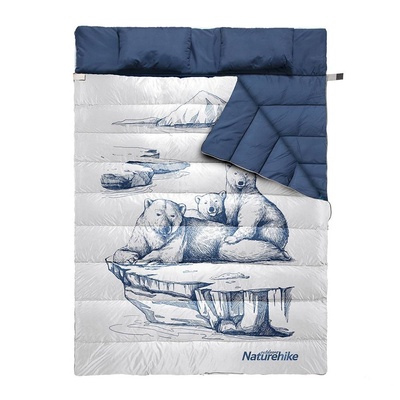 Спальний мішок Naturehike Double Sleeping Bag with Pillow "Polar bear" NH19S016-D VG6927595737651 фото
