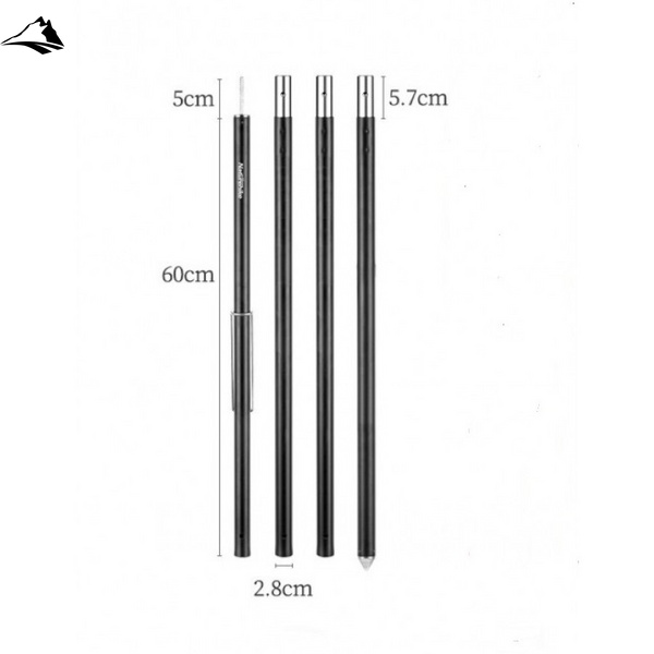 Стійка для тента Naturehike Aluminum poles NH20PJ040 Black VG6927595749517 фото