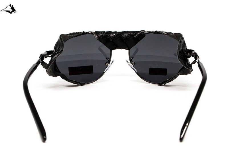 Окуляри захисні Global Vision Aviator-5 GunMetal (gray), сірі в темній оправі зі з'ємним ущільнювачем із синтетичної "шкіри" GV-AVI5GM-GR фото