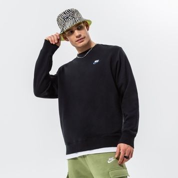 Кофта мужская Nike Sportswear Club Fleece Crewneck Sweatshirt, черный, M DQ8383-010 фото