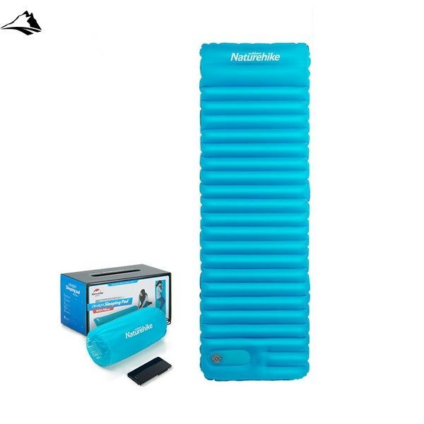 Надувний матрац Naturehike C001 TPU mattress with pillow S 1850*600*75mm NH18Q001-D Peacock Blue VG6927595727621 фото