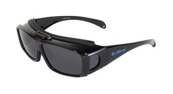Окуляри поляризаційні BluWater Flip-IT Polarized (gray) чорні 4ФЛИП-20П фото