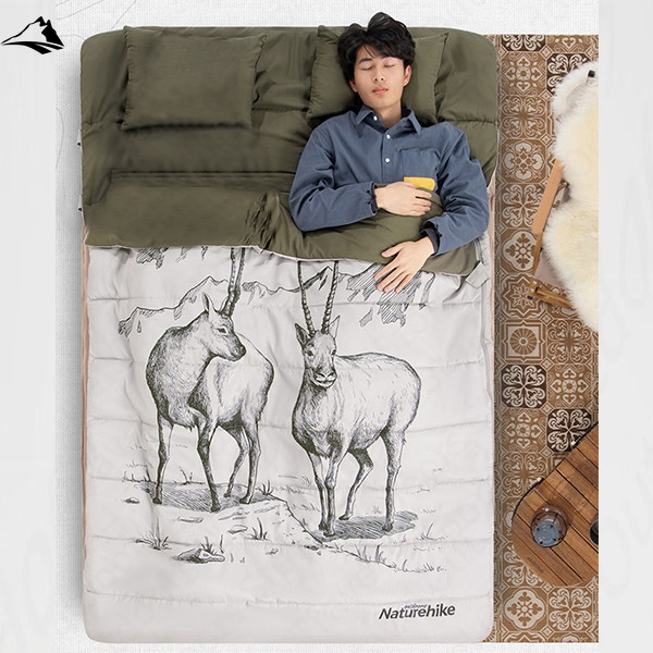 Спальний мішок Naturehike Double Sleeping Bag with Pillow "Tibetan antelope" NH21MSD06 VG6927595795330 фото