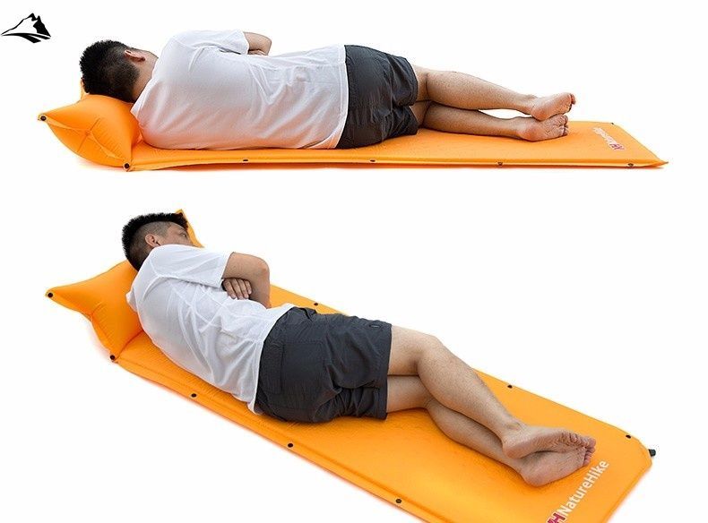 Самонадувающийся кемпинговый коврик Naturehike Mat with Pillow 25 мм NH15Q002-D Orange VG6927595705100 фото
