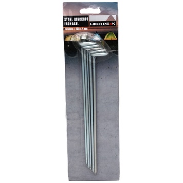 Кілки High Peak Steel Round Peg 20 см 6 шт. Silver (42213) SVA928997 фото