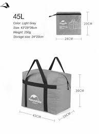 Сумка-баул Naturehike Outdoor storage bag Updated 45 л NH17S021-M dark grey VG6927595724897 фото