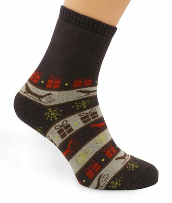 Шкарпетки махрові жіночі, ТМ "Leostep", коричневий, 35-37 4002012025 фото